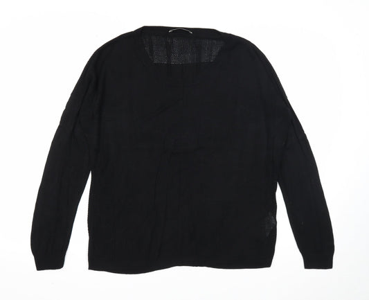 Womens UK Size L Oasis Black Pullover Jumper