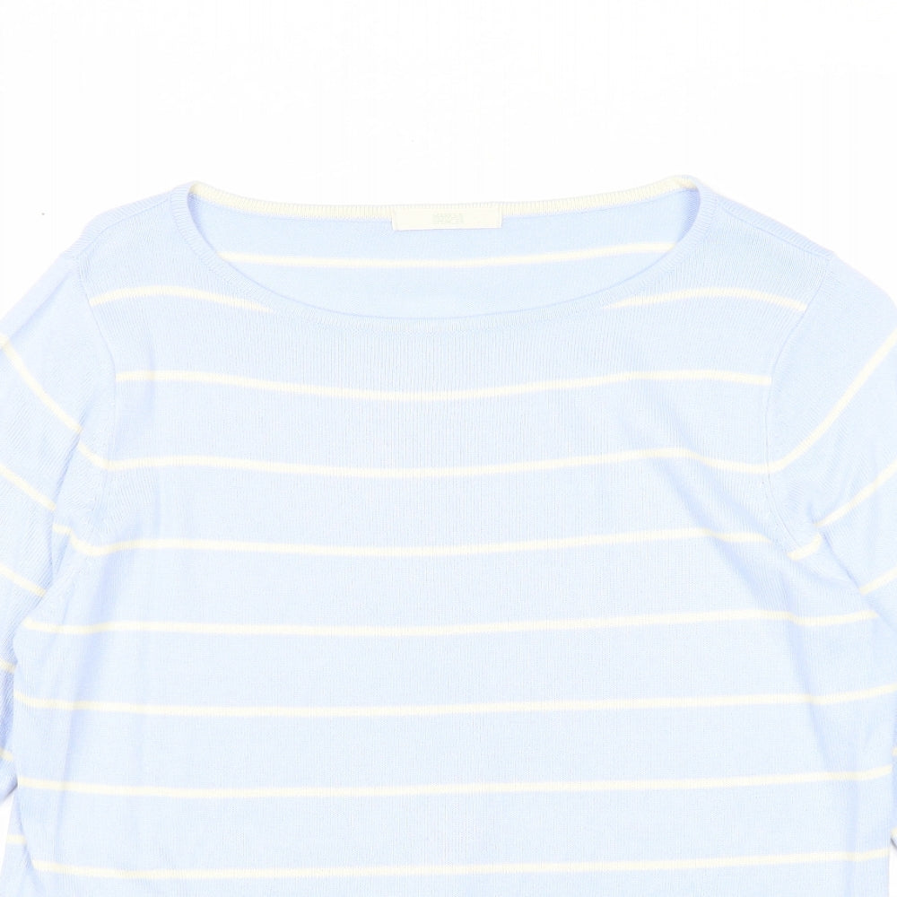 Womens UK Size 10 Marks and Spencer Blue Pullover Jumper
