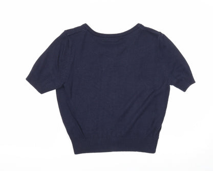 Womens UK Size XS H&M Blue Cardigan Jumper