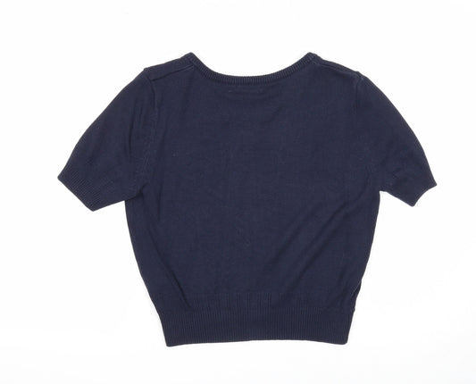 Womens UK Size XS H&M Blue Cardigan Jumper