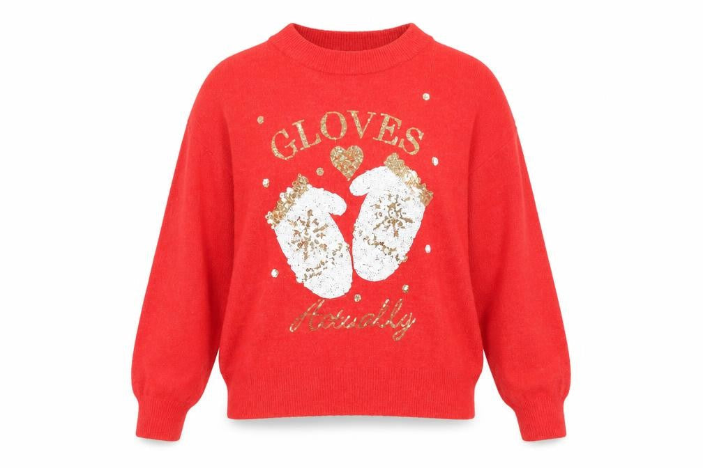 Womens UK Size S H&M Red Pullover Jumper