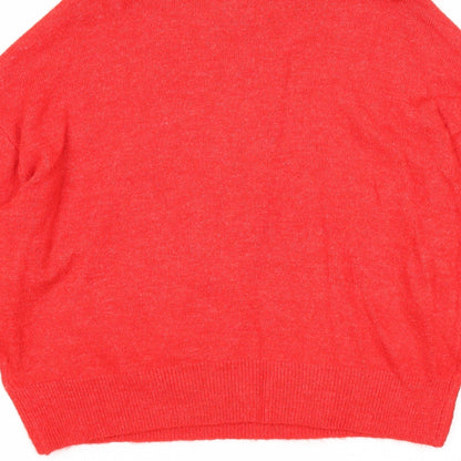 Womens UK Size S H&M Red Pullover Jumper