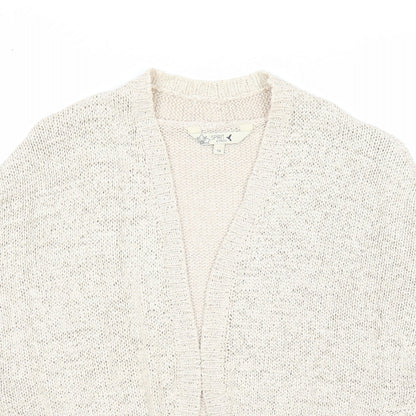 Womens UK Size 16 M&Co Beige Cardigan Jumper