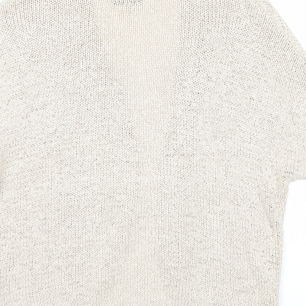 Womens UK Size 16 M&Co Beige Cardigan Jumper