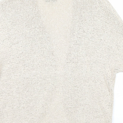 Womens UK Size 16 M&Co Beige Cardigan Jumper