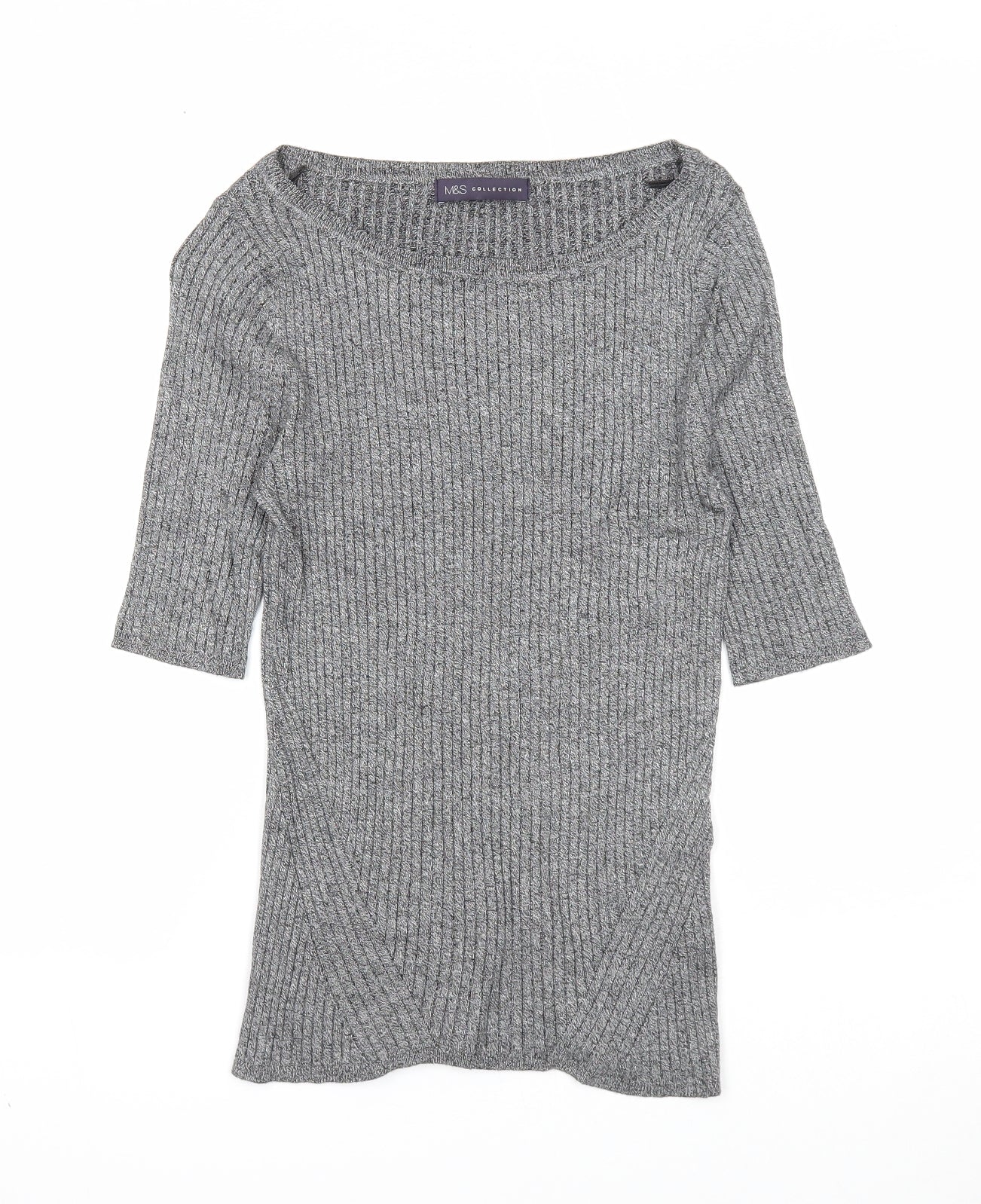 Womens UK Size 10 Marks and Spencer Grey Pullover Jumper