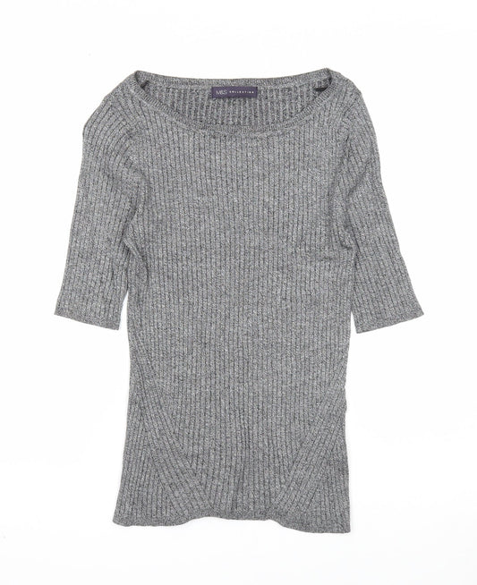 Womens UK Size 10 Marks and Spencer Grey Pullover Jumper