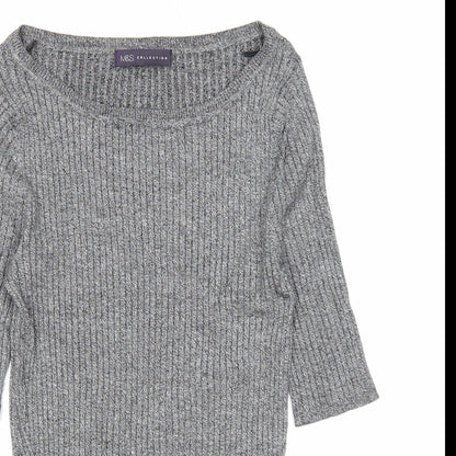 Womens UK Size 10 Marks and Spencer Grey Pullover Jumper