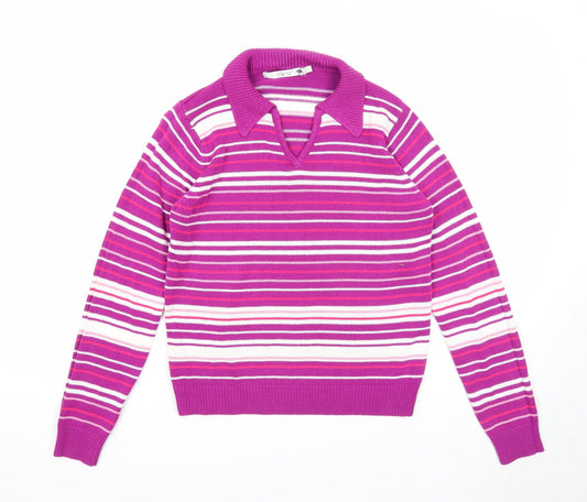Womens UK Size S EWM Purple Pullover Jumper