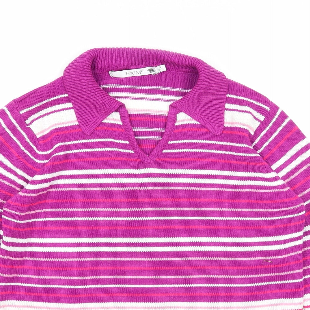 Womens UK Size S EWM Purple Pullover Jumper