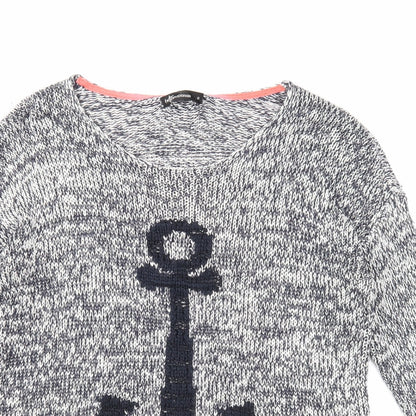 Womens UK Size 8 Internacionale Blue Pullover Jumper