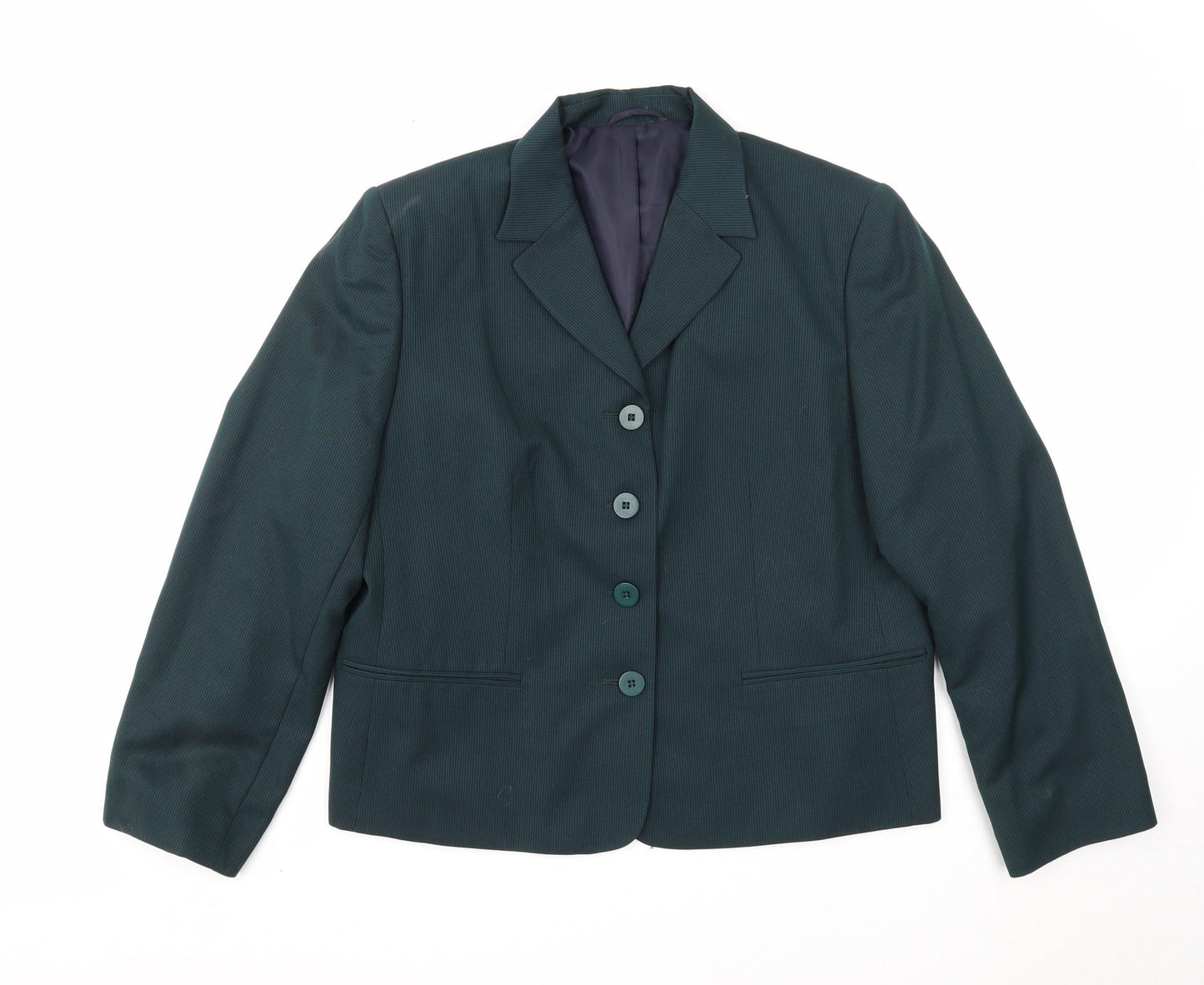 Womens UK Size 18 Preworn Petites Green Blazer