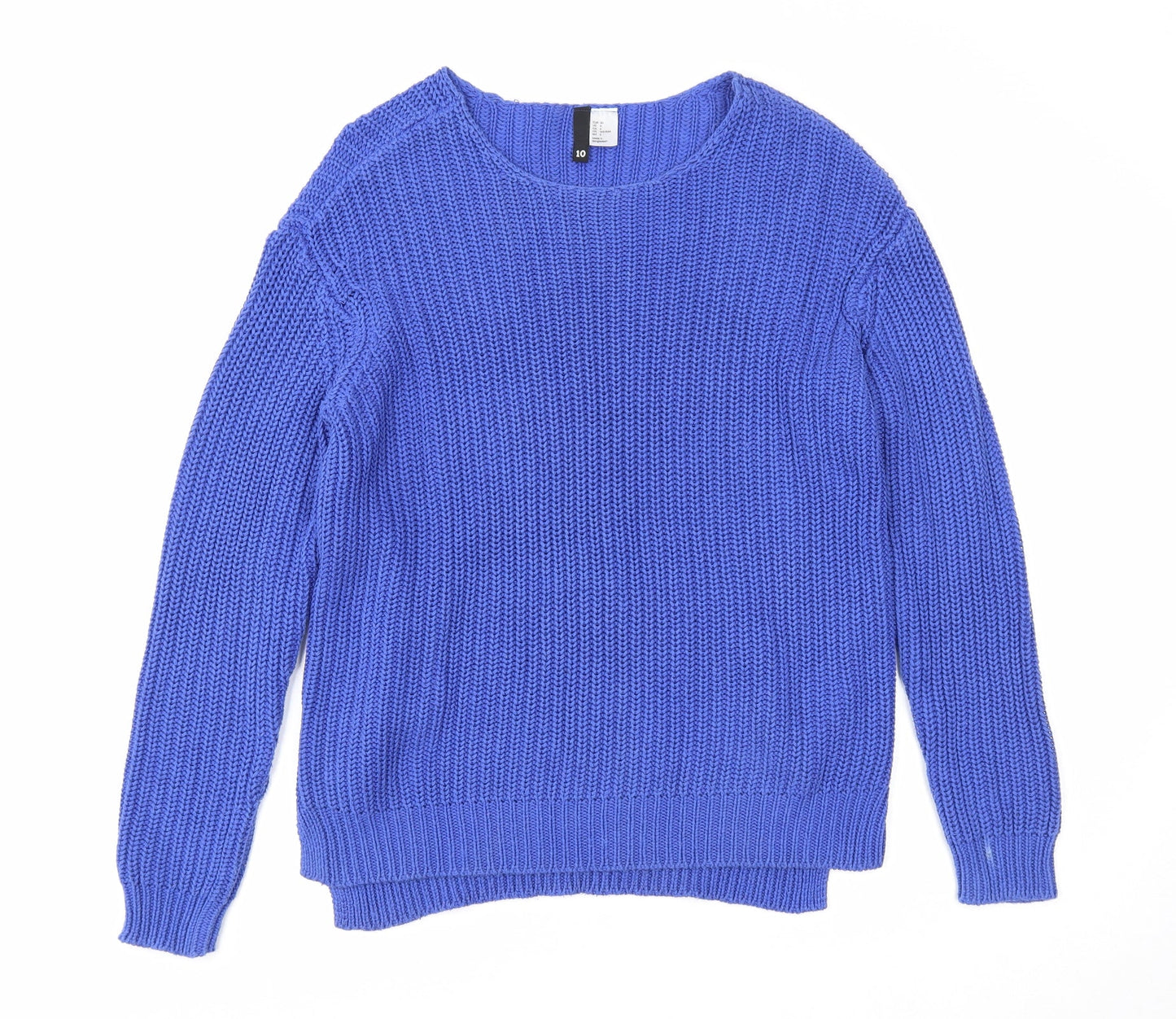 Womens UK Size 10 Divided Blue Pullover Jumper