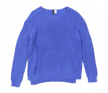 Womens UK Size 10 Divided Blue Pullover Jumper