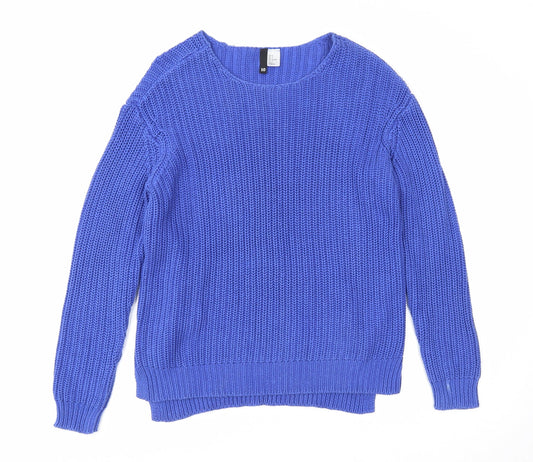 Womens UK Size 10 Divided Blue Pullover Jumper
