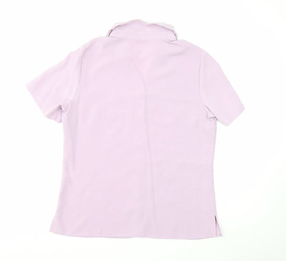 Womens UK Size 12 EWM Purple Basic T-Shirt