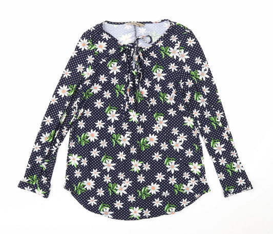 Womens UK Size S Poetic Soul Blue Basic Blouse