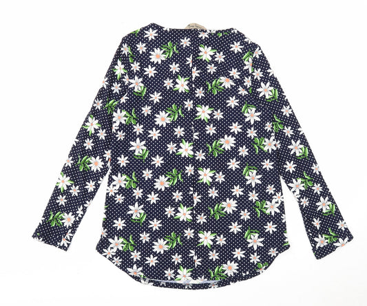 Womens UK Size S Poetic Soul Blue Basic Blouse