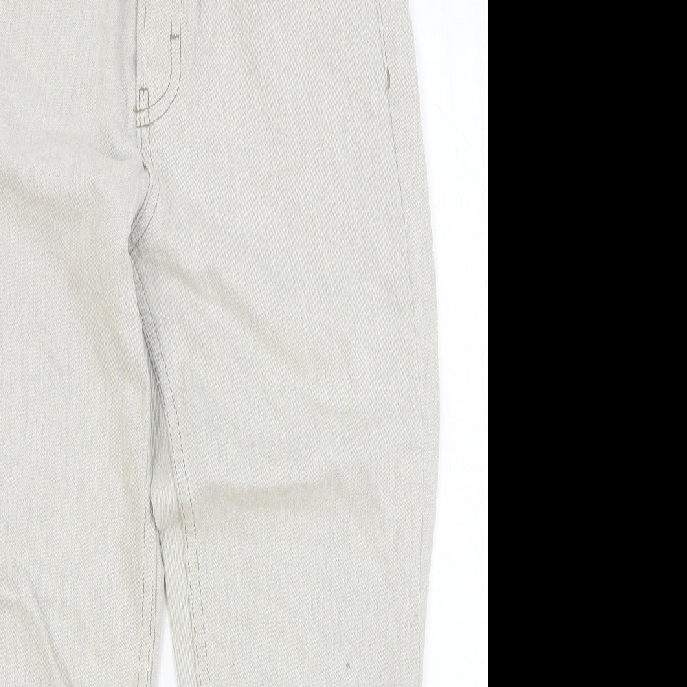 Topshop Womens Grey Cotton Straight Jeans Size 30 in Regular Button