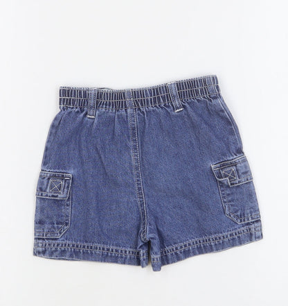Preworn Baby Blue Cotton Cargo Jeans Size 12 Months L50 cm Pullover