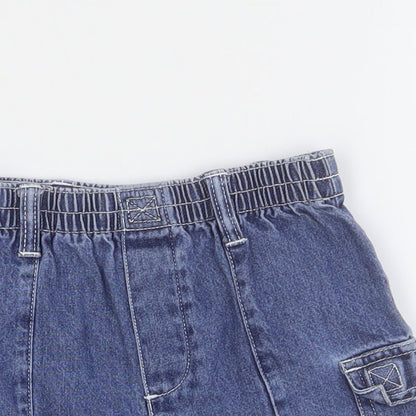Preworn Baby Blue Cotton Cargo Jeans Size 12 Months L50 cm Pullover