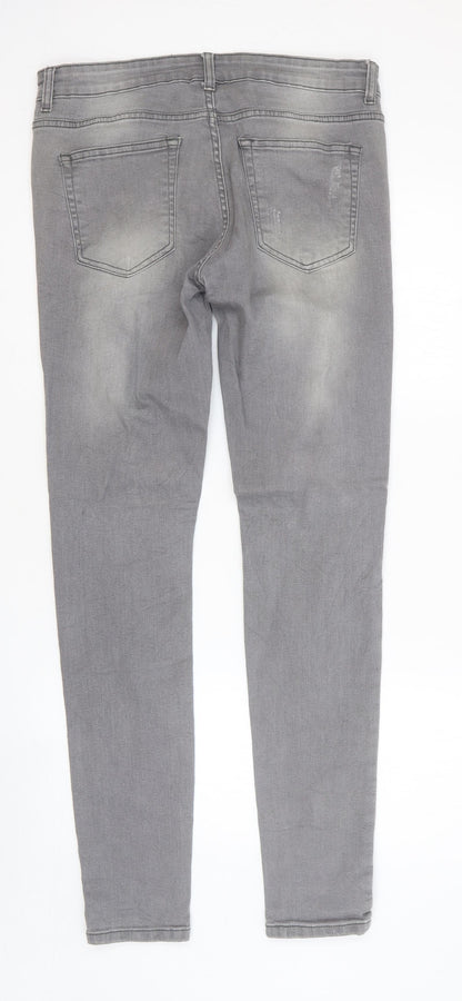 Womens UK Size 32 in Preworn Regular Fit Skinny Grey Jeans