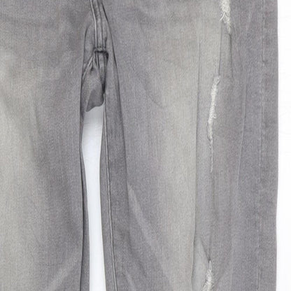 Womens UK Size 32 in Preworn Regular Fit Skinny Grey Jeans