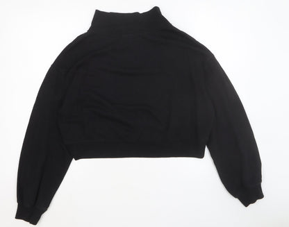 Divided Womens Black Chlorofibre Pullover Sweatshirt Size S Zip