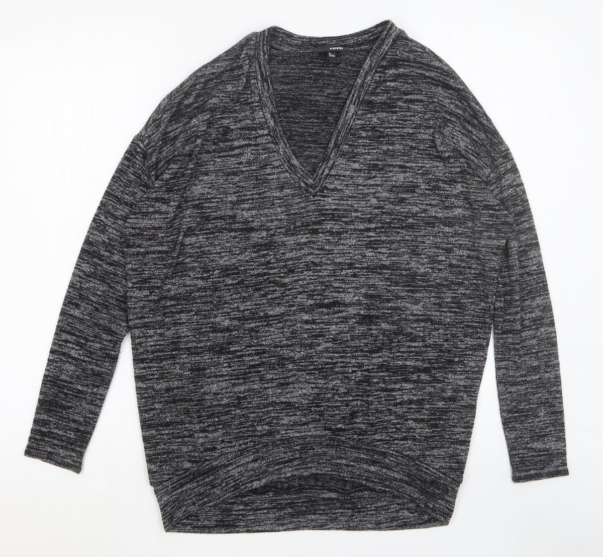 Wilfred Womens Grey V-Neck Cotton Pullover Jumper Size L