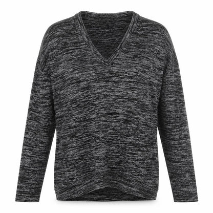 Wilfred Womens Grey V-Neck Cotton Pullover Jumper Size L