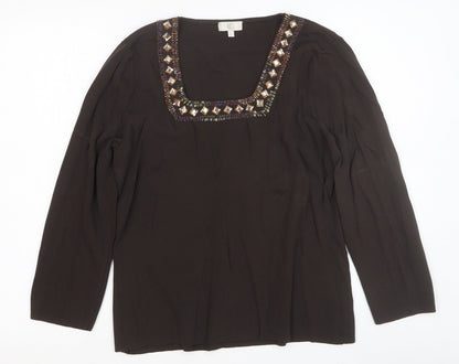 Womens UK Size L CC Brown Pullover Jumper