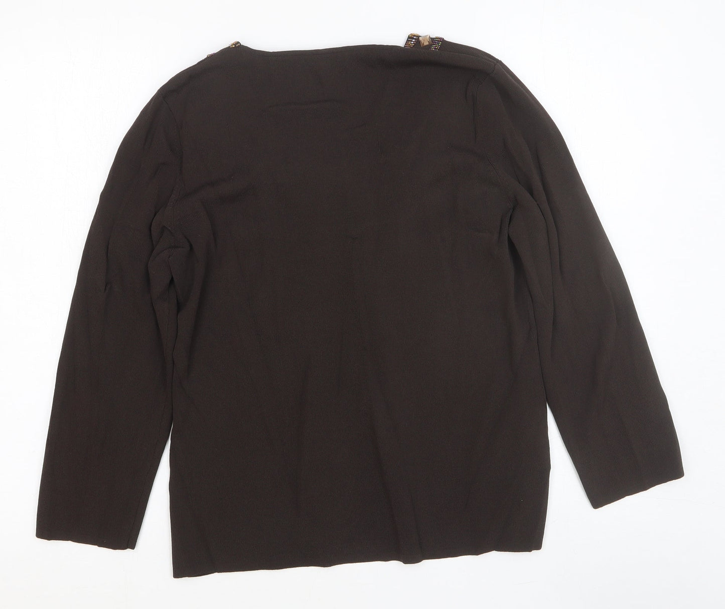 Womens UK Size L CC Brown Pullover Jumper