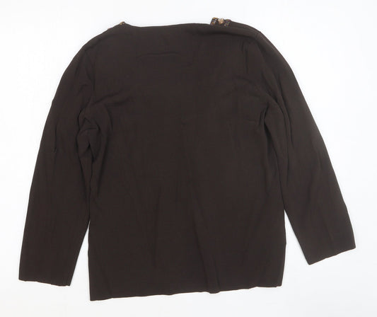 Womens UK Size L CC Brown Pullover Jumper