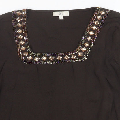 Womens UK Size L CC Brown Pullover Jumper