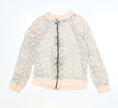 IX Womens Pink Jacket Size 8 Zip