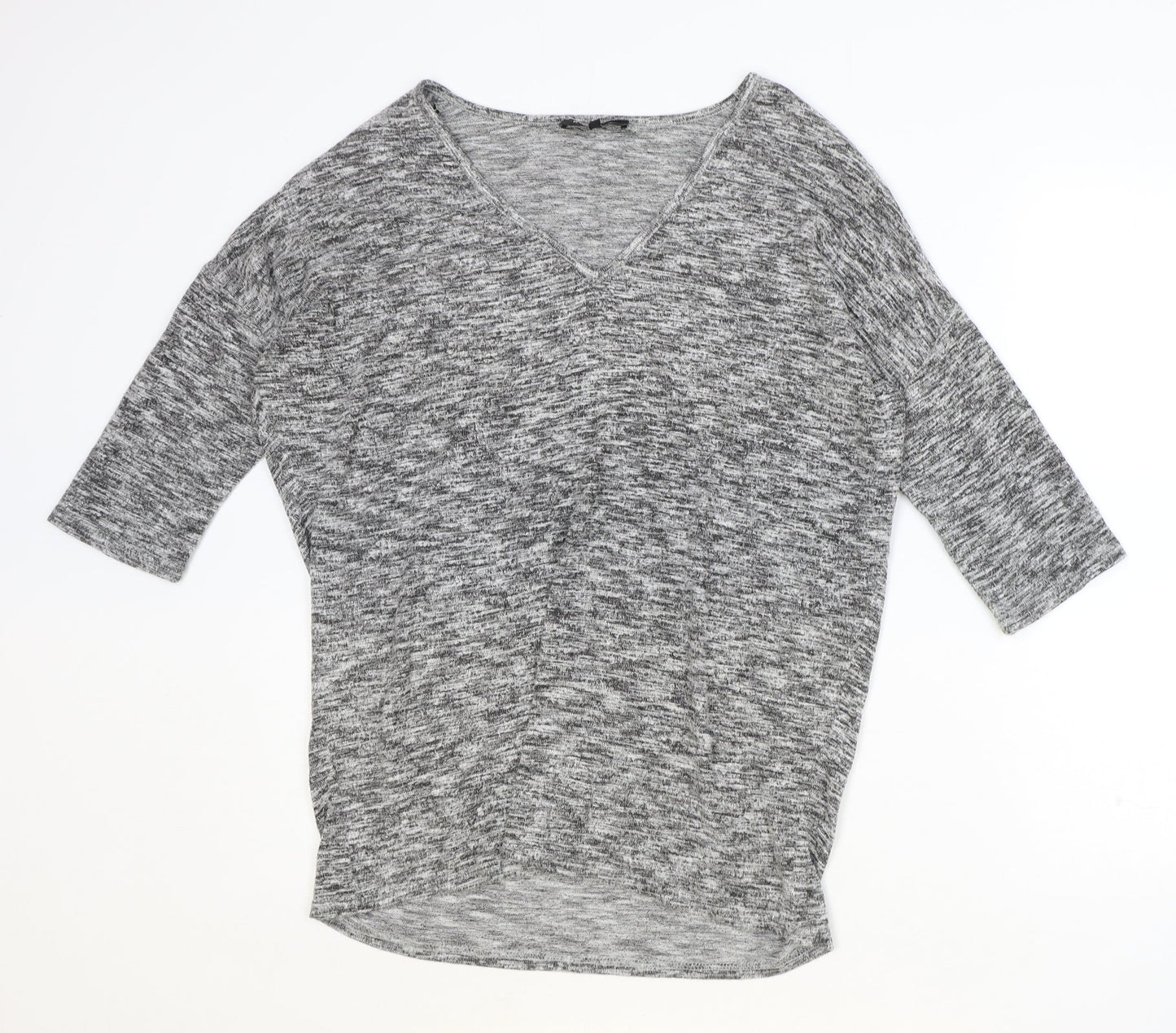 Womens UK Size S New Look Grey Basic Blouse