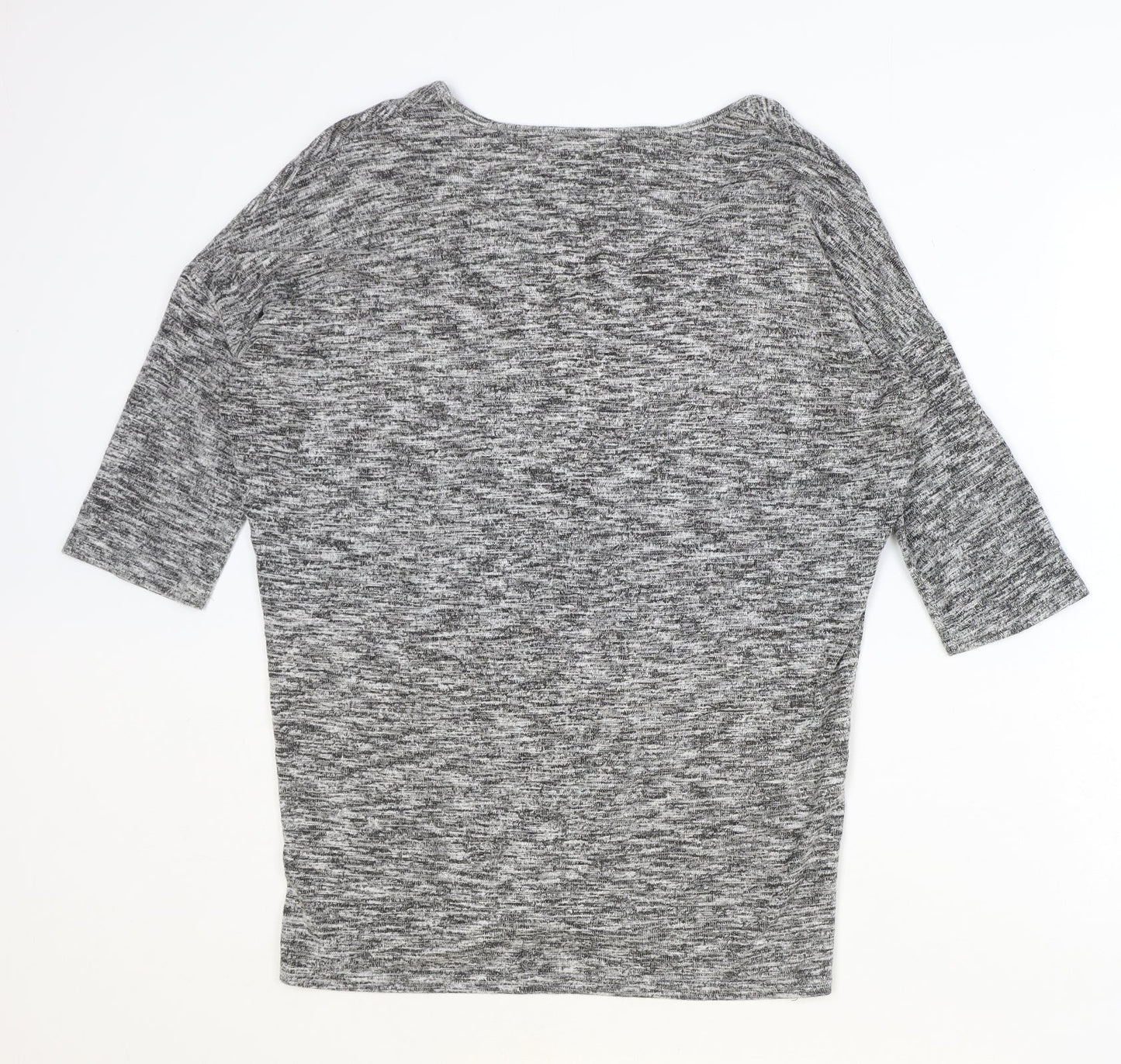Womens UK Size S New Look Grey Basic Blouse