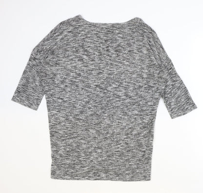 Womens UK Size S New Look Grey Basic Blouse