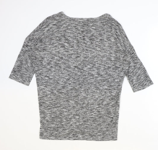 Womens UK Size S New Look Grey Basic Blouse
