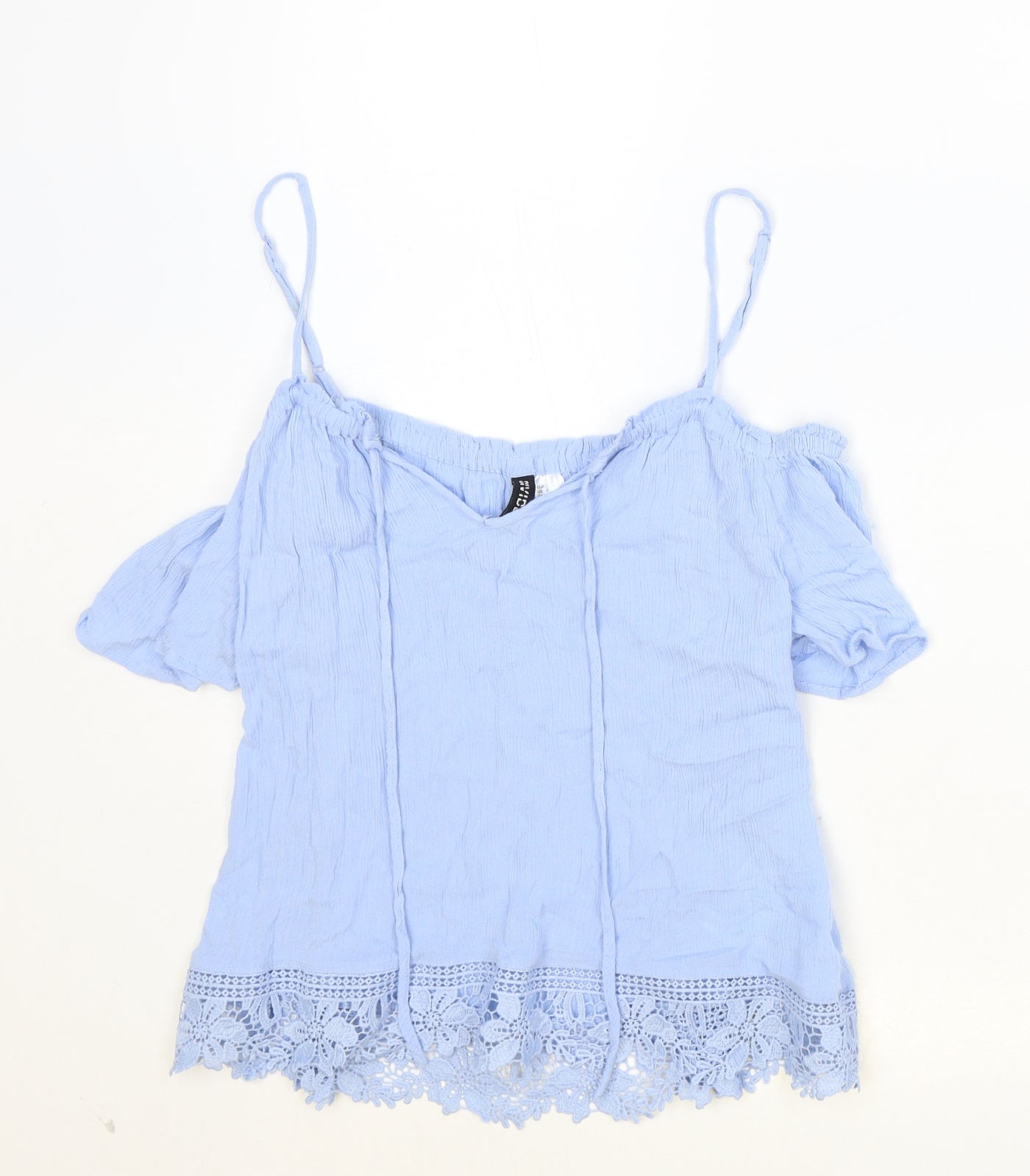 Womens UK Size 10 Divided Blue Basic Blouse