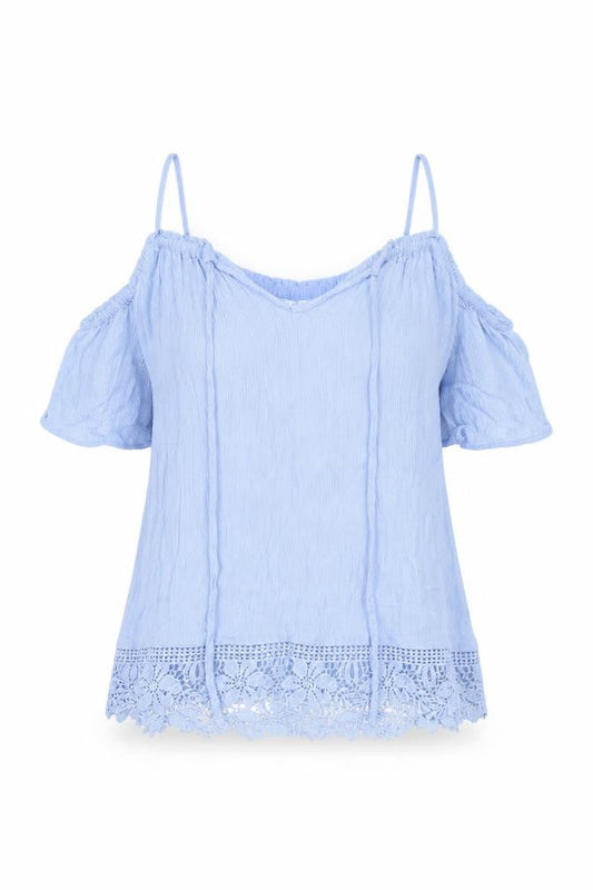 Womens UK Size 10 Divided Blue Basic Blouse