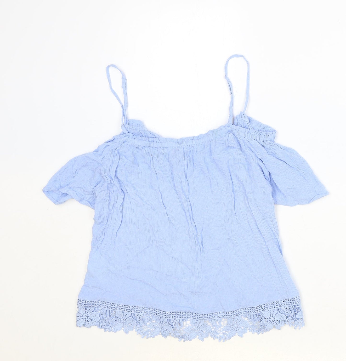 Womens UK Size 10 Divided Blue Basic Blouse