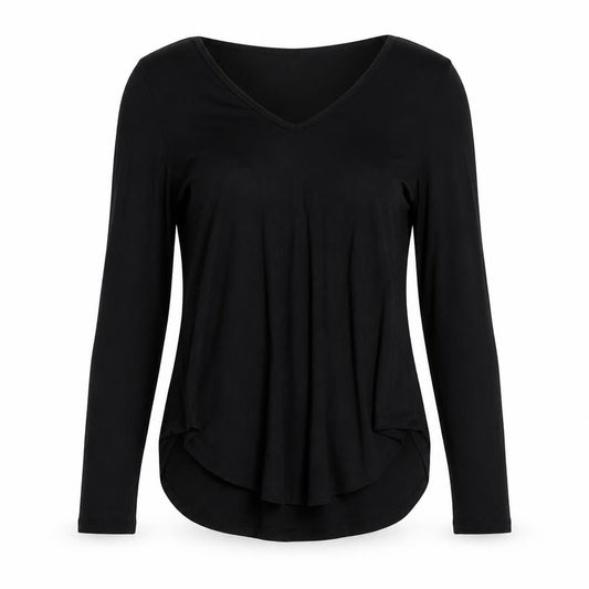 Womens UK Size S Cherokee Black Basic Blouse