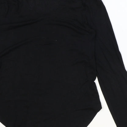 Cherokee Womens Black Viscose Basic Blouse Size S V-Neck