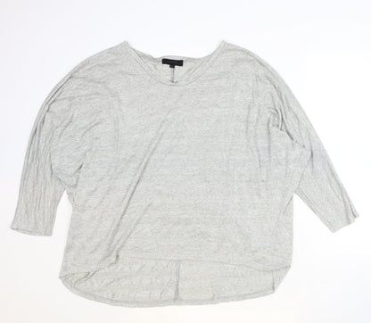 Womens UK Size M JULIE Grey Basic Blouse