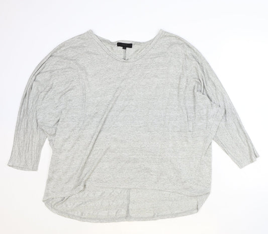 Womens UK Size M JULIE Grey Basic Blouse