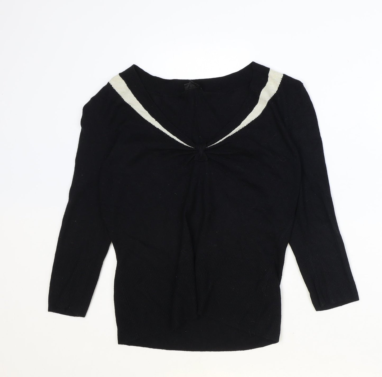 Womens UK Size M Preworn Black Pullover Jumper