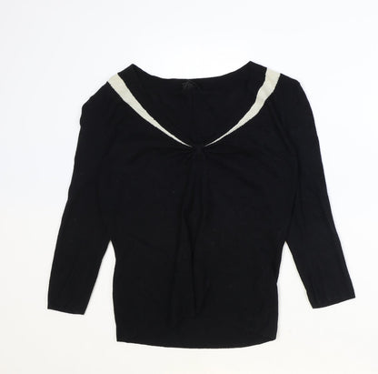 Womens UK Size M Preworn Black Pullover Jumper
