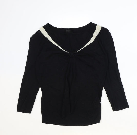 Womens UK Size M Preworn Black Pullover Jumper