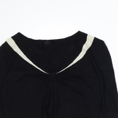 Womens UK Size M Preworn Black Pullover Jumper